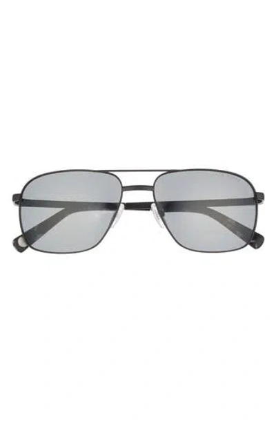 Ted Baker 58mm Polarized Aviator Sunglasses In Gray