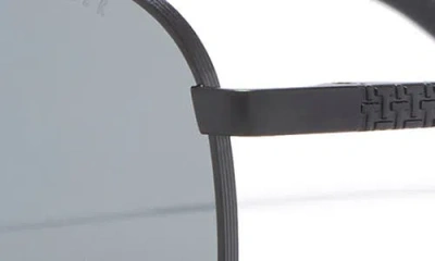 Ted Baker 58mm Polarized Aviator Sunglasses In Gray