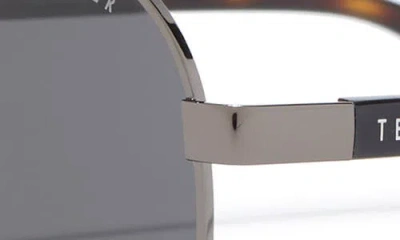 Ted Baker 57mm Polarized Aviator Sunglasses In Gray