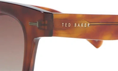 Ted Baker 54mm Polarized Square Sunglasses In Brown