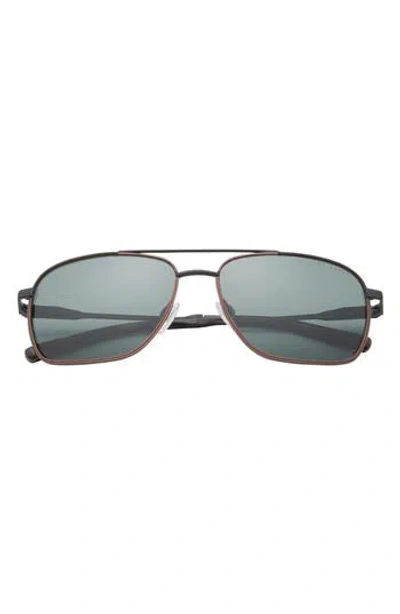 Ted Baker 59mm Polarized Navigator Sunglasses In Gray