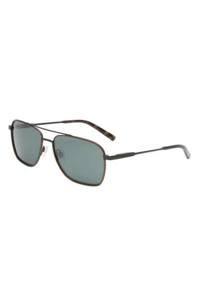 Ted Baker 59mm Polarized Navigator Sunglasses In Gray