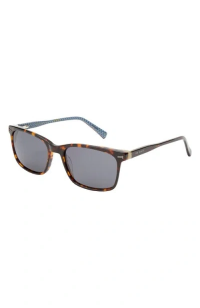 Ted Baker 56mm Polarized Rectangular Sunglasses In Multi