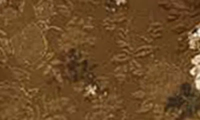 Blu Pepper Floral Jacquard Ruffle Strap A-line Dress In Multi