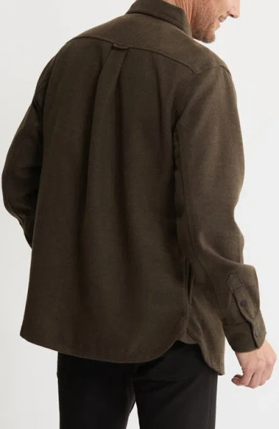 Jachs Brushed Button Front Jacket In Brown