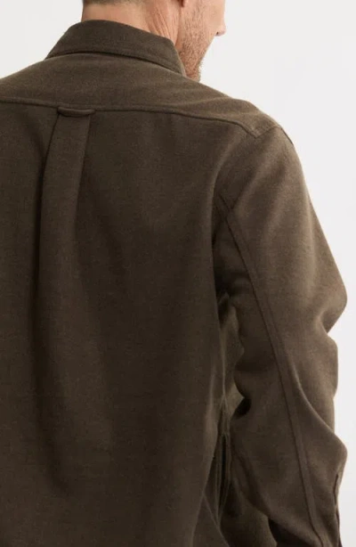 Jachs Brushed Button Front Jacket In Brown