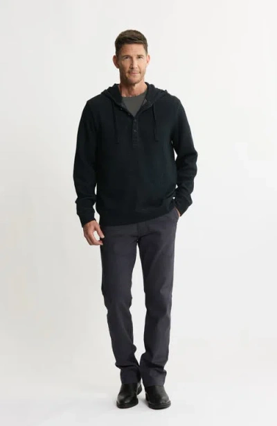 Jachs Textured Knit Hooded Pullover In Black