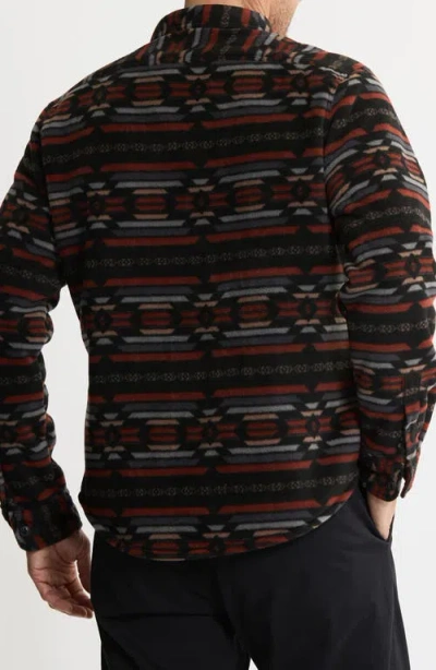 Jachs Geometric Jacquard Faux Shearling Lined Jacket In Multi