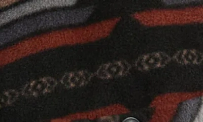 Jachs Geometric Jacquard Faux Shearling Lined Jacket In Multi