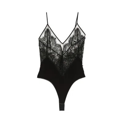 Nissa Lace-embellished Top In Black