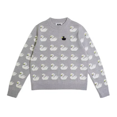 Gigi Knitwear Women's Ugly Duckling Sweater In Light Grey In Gray