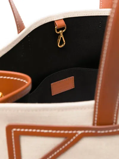 Balmain B-army Tote Bag With Print In Brown