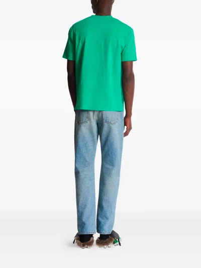 Balmain T-shirt With  Paris Print In Green