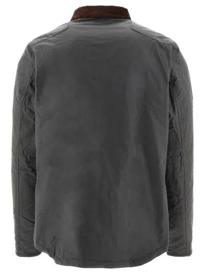 Barbour Reelin Jackets Beige In Gray