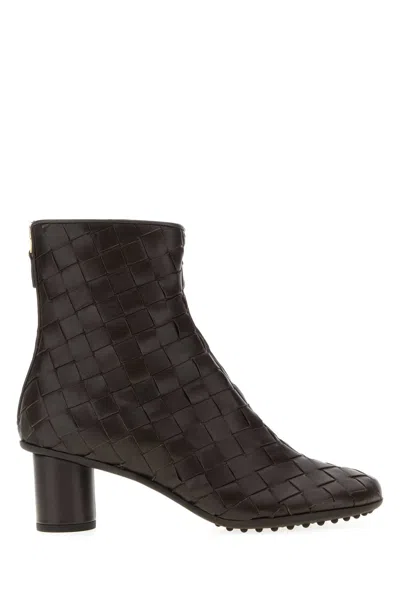 Bottega Veneta Botin Atomic Infilato Intrecc Chocolate In Black