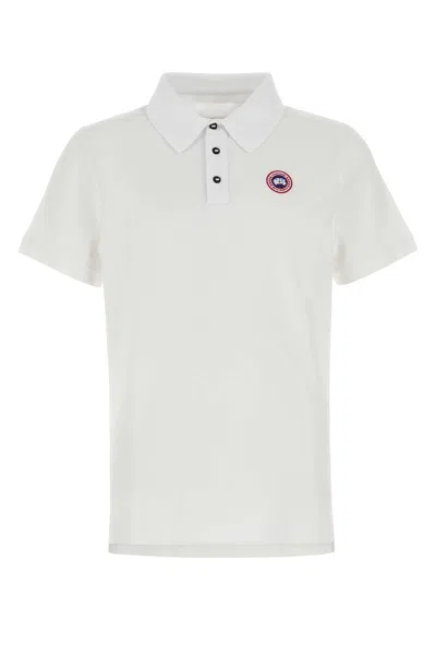 Canada Goose Polo With Logo In White