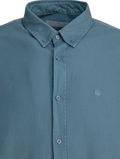 Carhartt Bolton Long-sleeved Shirt In Blue