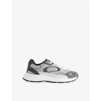 Arne Mens Grey/m.cmb Circuit Suede, Leather And Mesh Trainers Eur 40 / 6 Uk In Multi
