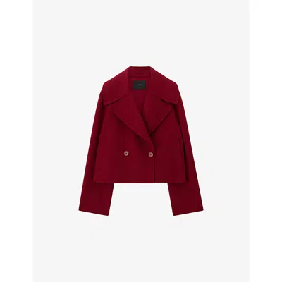 Joseph Womens Ruby Delano Wool And Cashmere Jacket In Red
