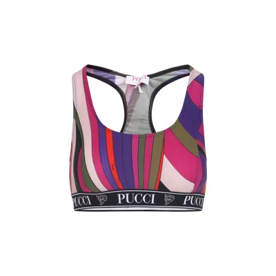 Pucci Abstract-print Sporty Bra In Multi