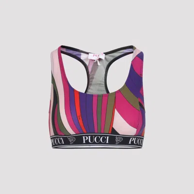 Pucci Abstract-print Sporty Bra In Multi