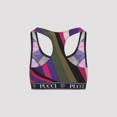 Pucci Abstract-print Sporty Bra In Multi