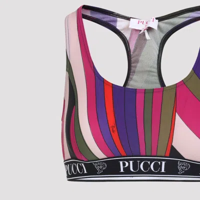 Pucci Abstract-print Sporty Bra In Multi