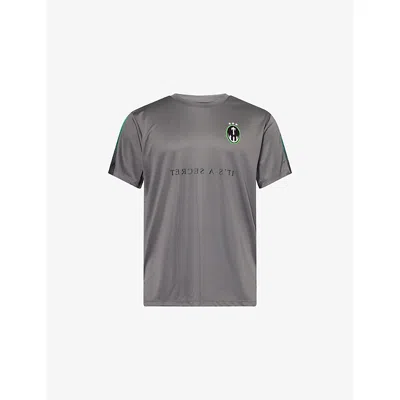 Trapstar Mens Grey Training Logo-embroidered Jerseyy T-shirt Xl In Gray