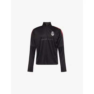 Trapstar Mens Black Training Half-zip Jersey Top In Black