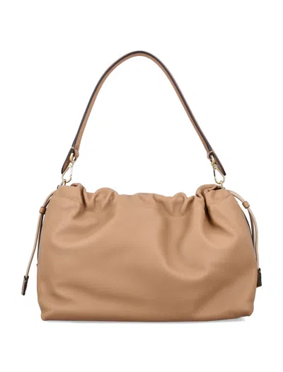 Fendi Beige Medium Baguette Mamma Shoulder Bag In Brown
