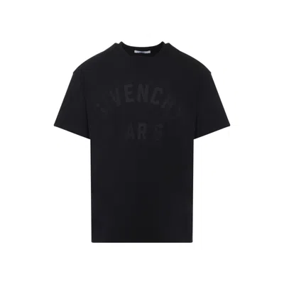 Givenchy Black T-shirt With Maxi Logo On The Front In Cotton Man