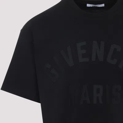 Givenchy Black T-shirt With Maxi Logo On The Front In Cotton Man