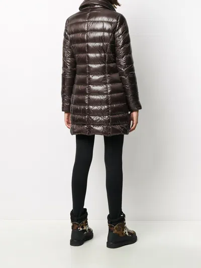 Herno Maria Quilted Down Jacket In Brown