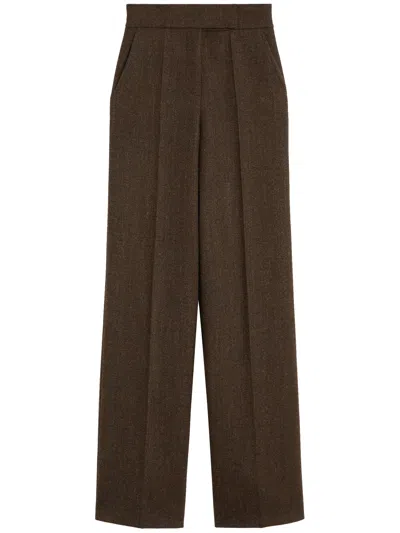 Max Mara Brown Pants In Multi