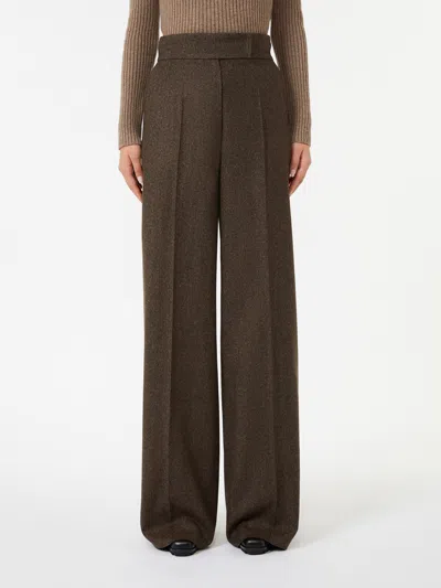 Max Mara Brown Pants In Multi