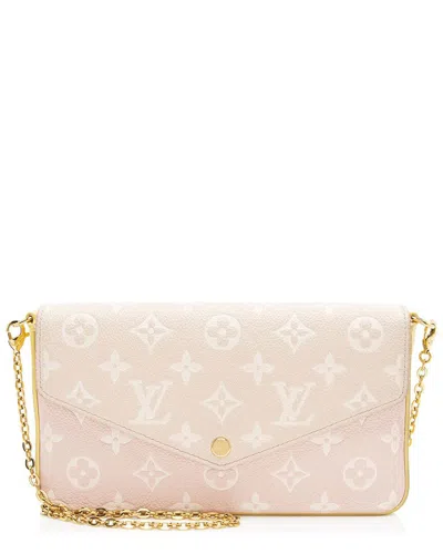 Pre-owned Louis Vuitton Beige Monogram Empreinte Spring In The City Felicie Pochette (authentic Pre-loved) In Brown
