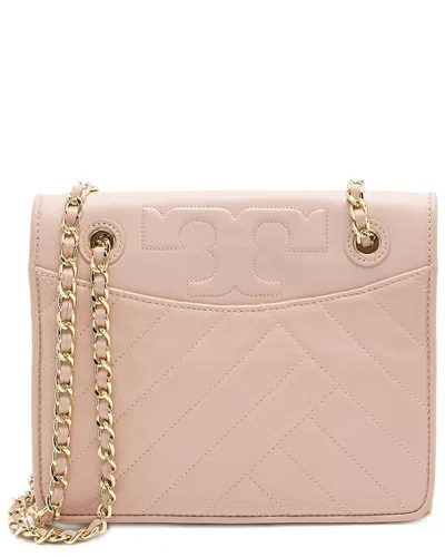Tory Burch Pink Leather Chevron Alexa Shoulder Bag (authentic Pre-loved) In Neutral