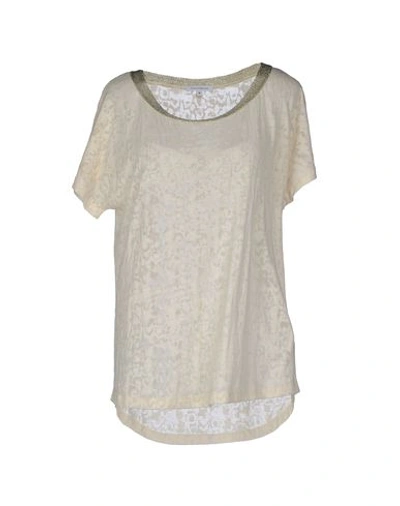 Faith Connexion Short Sleeve Sweaters In Ivory