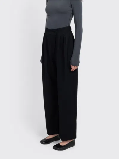 Amomento Wool Wrap Trousers In Black