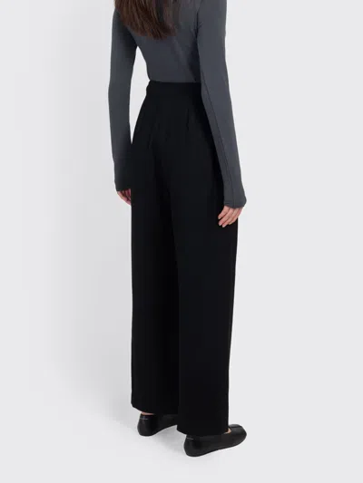 Amomento Wool Wrap Trousers In Black