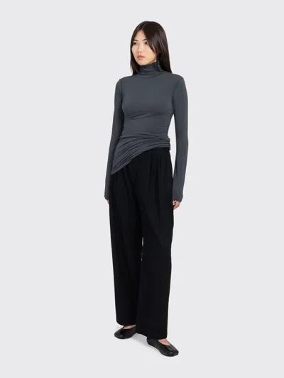 Amomento Wool Wrap Trousers In Black