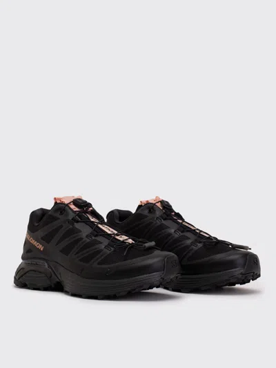 Salomon Xt-pathway 2 Ruffled Satin And Rubber-trimmed Mesh Sneakers In Black