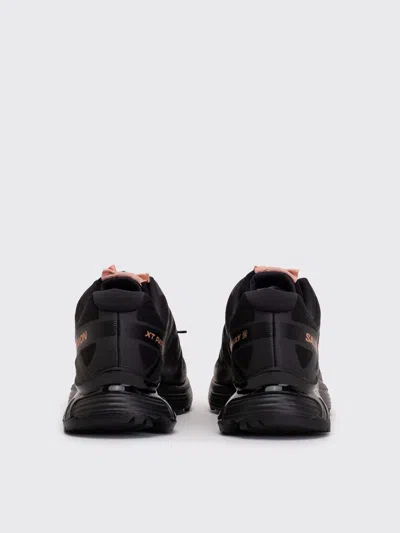 Salomon Xt-pathway 2 Ruffled Satin And Rubber-trimmed Mesh Sneakers In Black