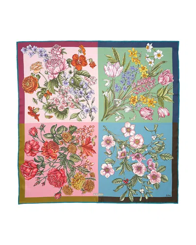 Echo The Seasons Series Silk Bandana In Multi
