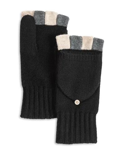 Echo Colorblock Pop Top Mittens In Black