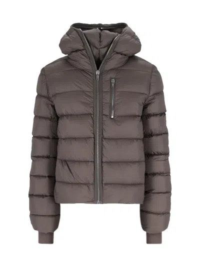 Rick Owens Gimp Padded Down Jacket In Re-nylon In Brown
