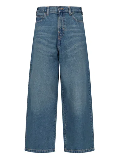 Dickies Logo Patch Jeans In Blue