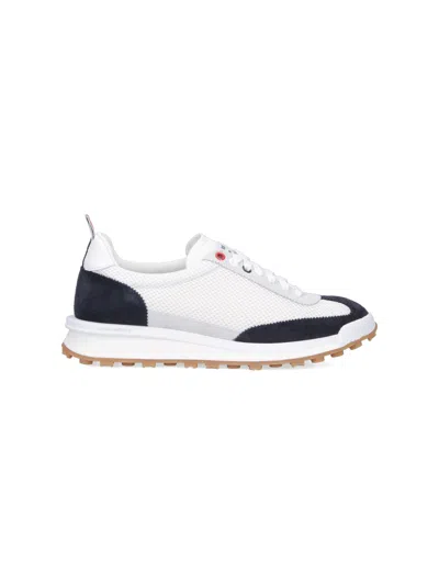 Thom Browne Tech Runner In Fine Kid Suede In Multi