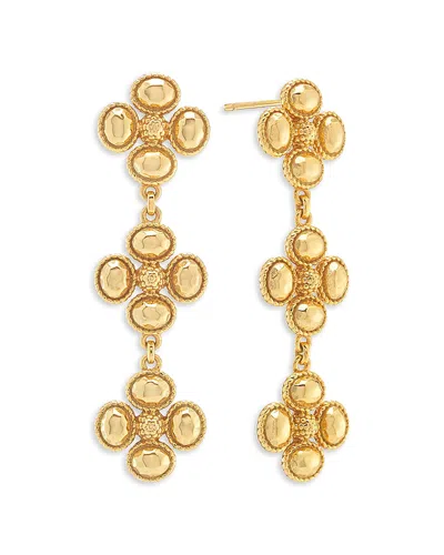 Capucine De Wulf Berry Clover Linear Earrings In Gold