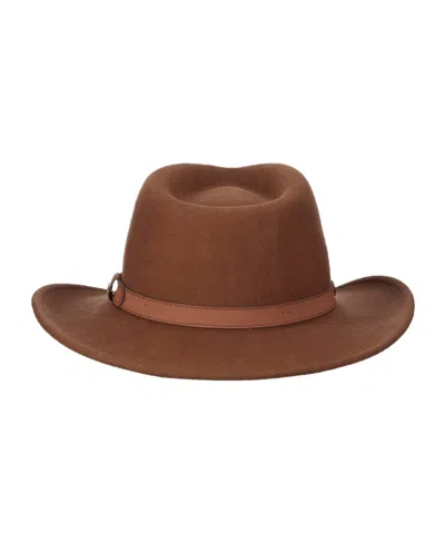 Scala Men's Crush Felt Tracker Hat In Brown